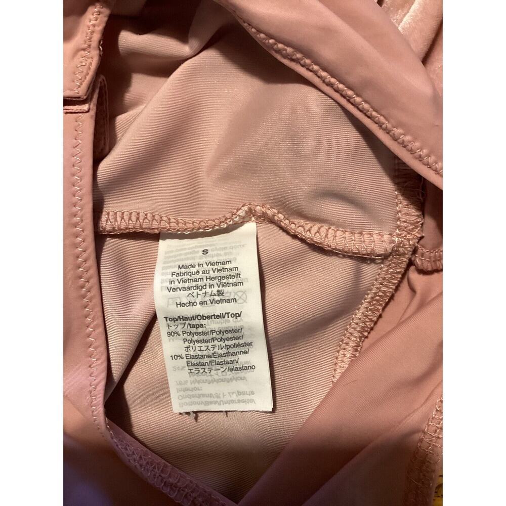 J CREW Stretch Pink Velvet Bodysuit Womens Small Balletcore Preppy - Picture 5 of 9